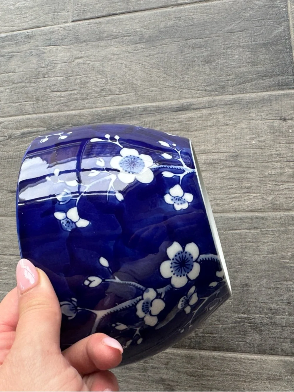 Williams Sonoma Blue and White Cherry Blossom Bowl